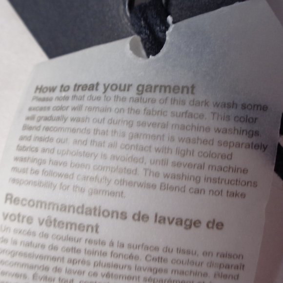 Blend Size 30W 29L REGULAR FIT Blue Cotton New Button Fly Men's Jeans - Picture 14 of 14